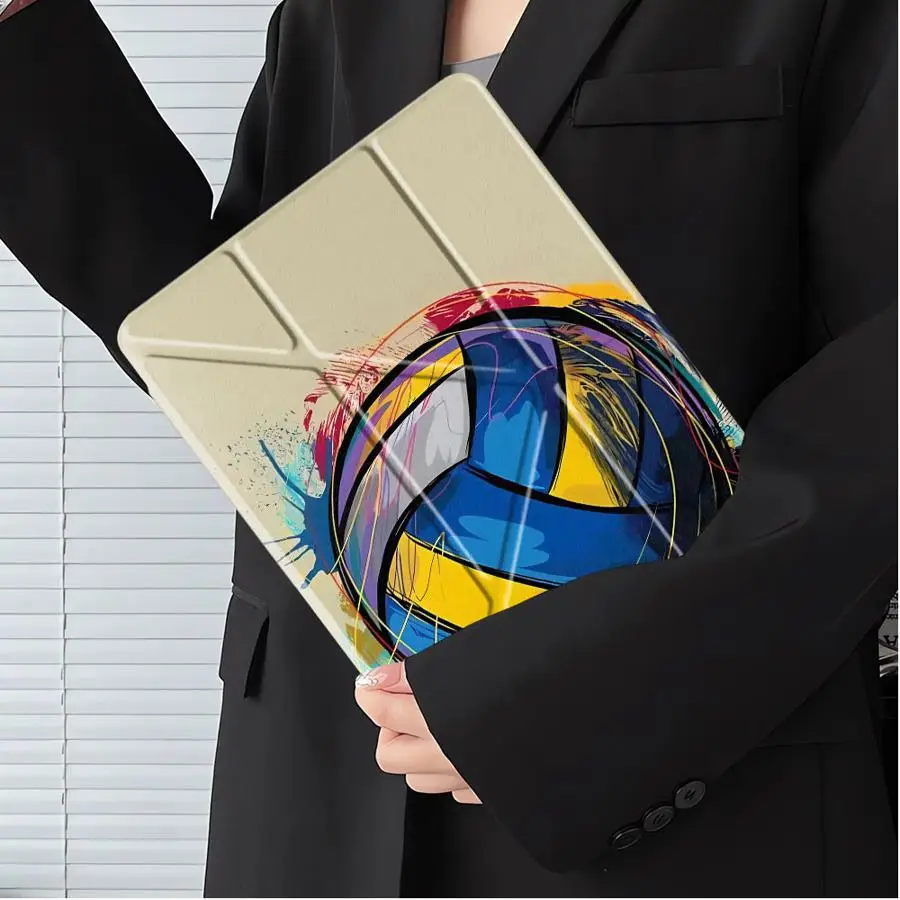 Volleyball Patinting Pattern Tablet Case For iPad Air 4 5 M3 M2 M4 11inch Pro 11th 10th 9th 8th 7th 12.9inch Mini 6 7 Pro 2025