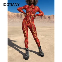 Halloween Cosplay Costume Carnival Party Catsuit 3D Digital Printing Women Outfits Bodysuit Party clothes 2024
