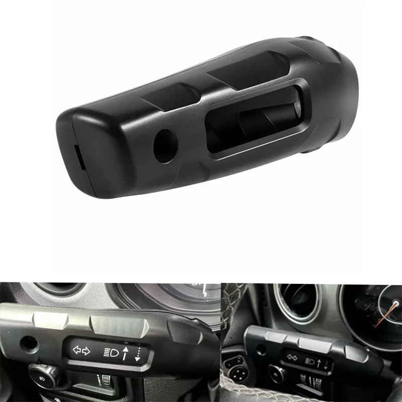 Automotive Turn Signal Pole and Flasher Switch Expansion Kit Fit for 2018-2024 Jeep Wrangler JL/Gladiator JT, Black