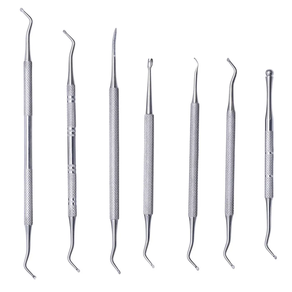 

1Set Stainless Steel Professional Manicure Tools Non-Slip Cuticle Pusher Nail Polish Remover Nail Care Kit Manicure Tool Kit