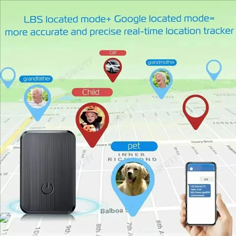 GF08 Mini Portable GPS Tracker Vehicle GPS Locator Anti-lost GPS Tracking Device for Pets Kids Elders Bag Wallet Position APP