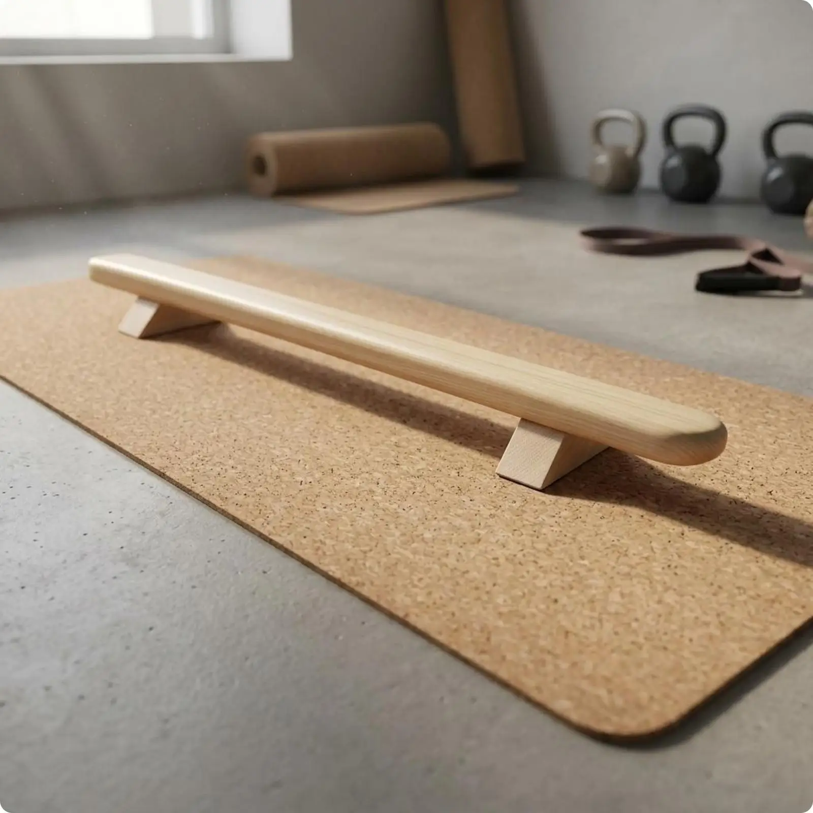 Wooden Gymnastics Bar Compact Push Up Handles Stable Press Up Bar for Home Fitness Bodyweight Routine