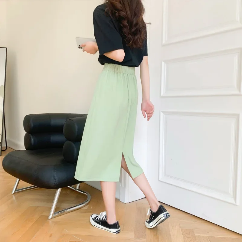 

High -waisted Short Skirt 2023 Spring and Summer New Is Thin and Full of Large Size Black Back Bag Hip Skirt