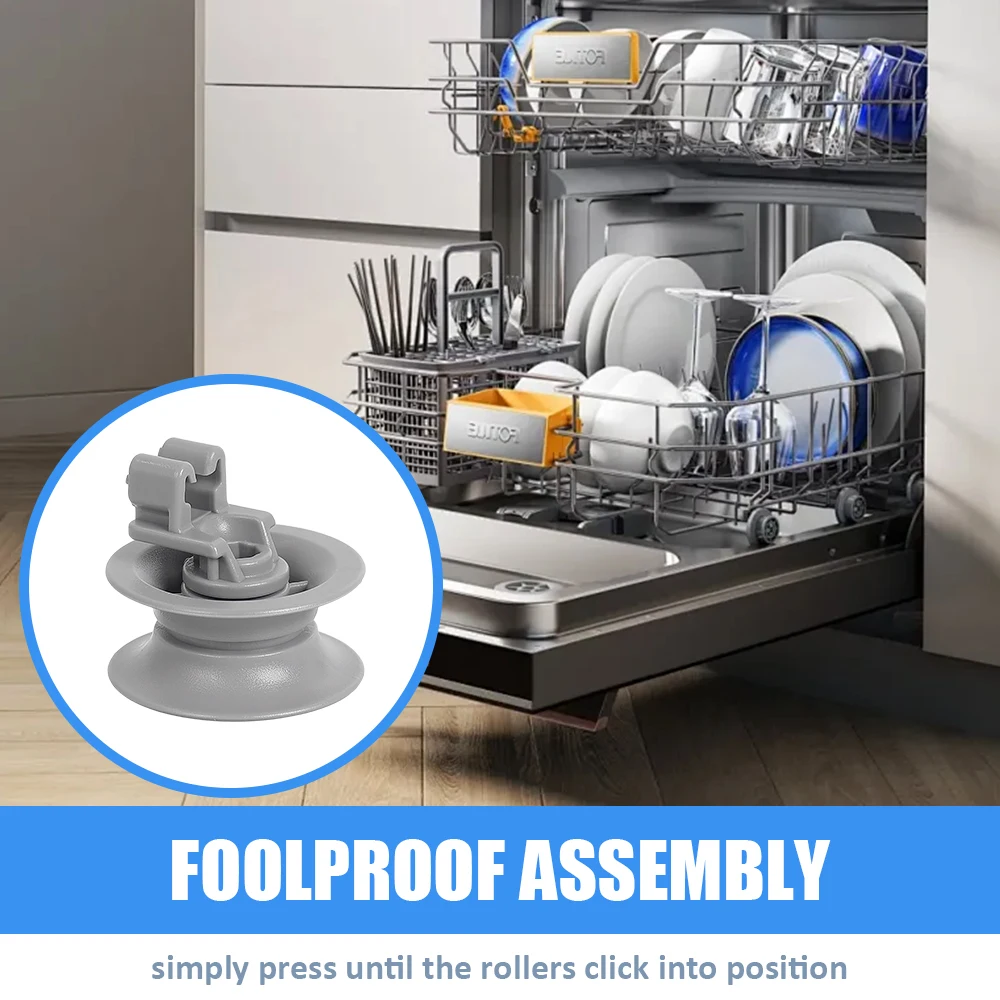 Cesta rolo rodas de máquina de lavar louça para siemens/neff/bosch/constructa para universal máquina de lavar louça cesta superior rodas 8 peças kits acessórios