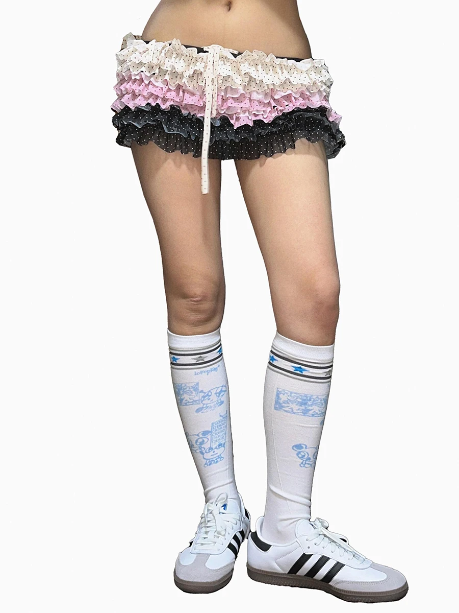 تنورة كعكة نسائية صيفية من REDDACHiC تنورة متعددة الاتجاهات برباط متباين ومنخفضة الارتفاع وكشكشة تنورة صغيرة ملابس Y2k كلاسيكية #2