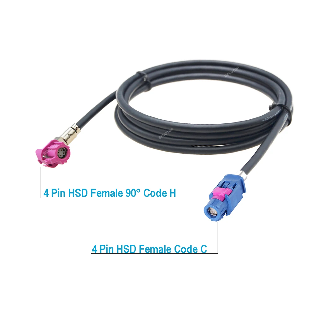 1 STKS Auto LVDS Video Lijn Kabel voor Mercedes-Benz Audi Navigatie GPS Audio Draad 4 Pin HSD Fakra Type Kabel 10 cm-10 m