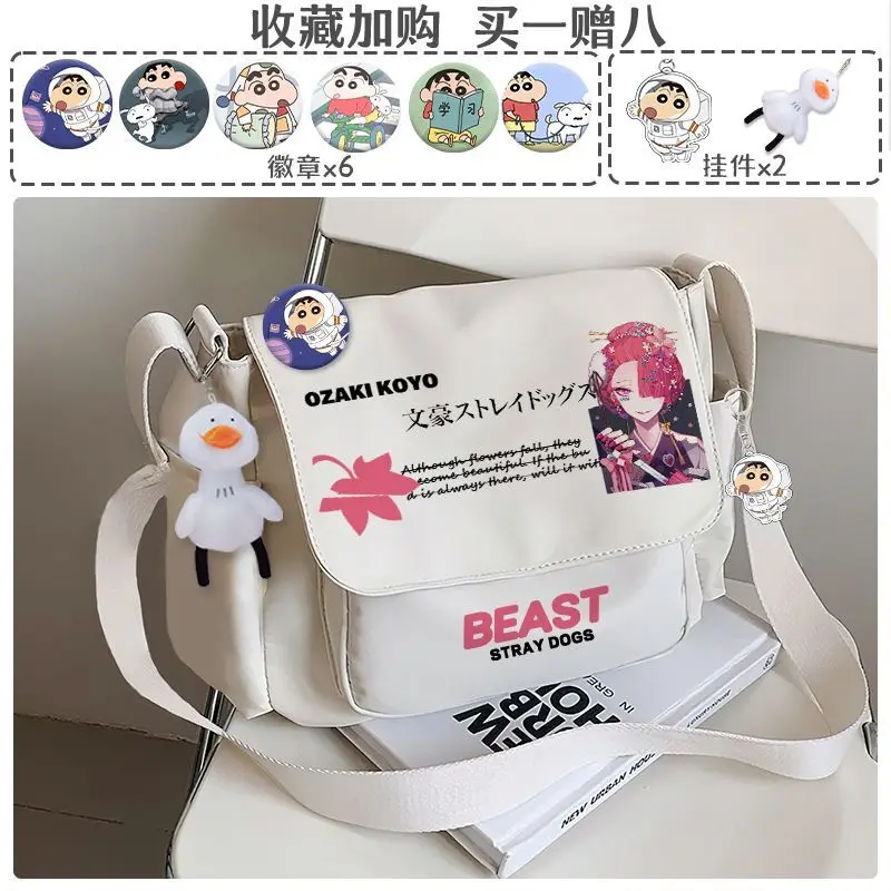 BungoStray Dogs Dazai Osamu Anime Shoulder Bag Waterproof Crossbody Bag Casual Versatile Backpack Simple Satchel Fashion Tote