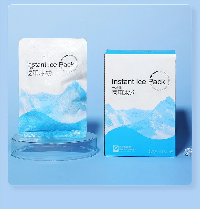Disposable Instant Ice Packs Single Squeeze Fast Cooling Portable Cold Compress Packs Fridge Free No Refrigeration for Fever Phy