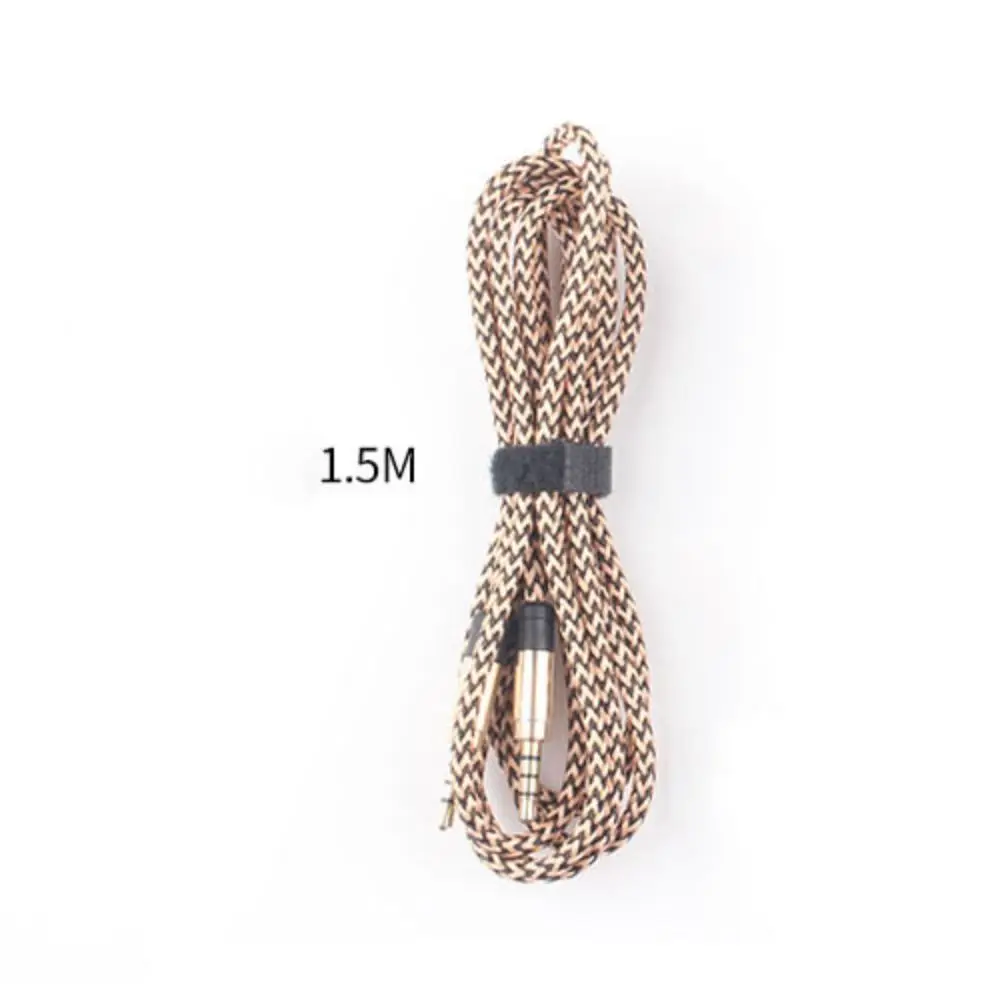 Male To Male Nylon Weaving Nylon Braid Speaker Wire Headphone Extension Cord 3.5mm Audio Cable Car AUX Cable Audio Adapter Cord
