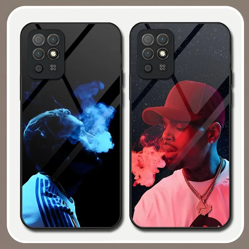 Chris Brown Rap Phone Case For Huawei P40 P50 P20 P30 P10 P9 Smartp Z Y6 7 Honor 30 50 60 Pro Plus Glass Back Cover