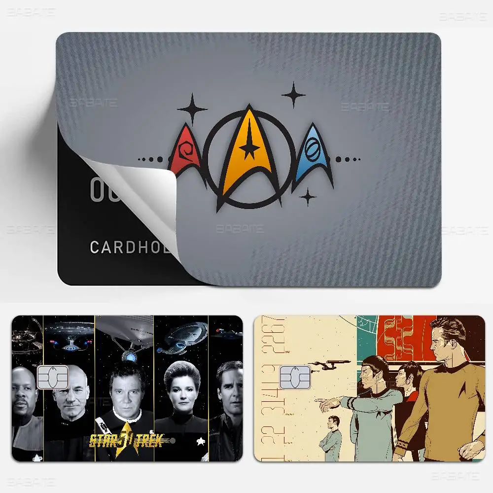 Classic Sci-Fi Series S-Star T-Trek Anime Cartoon Sticker Film Skin for Credit Card Debit Bank Bus Card