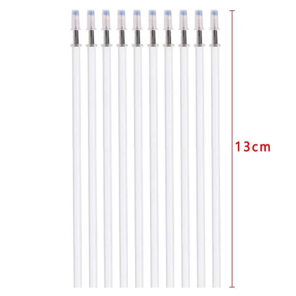 10PCS/Lot New Writing Supplies School Office Gel Pen Refills White Color Shell Medium Nib Core Black Ink