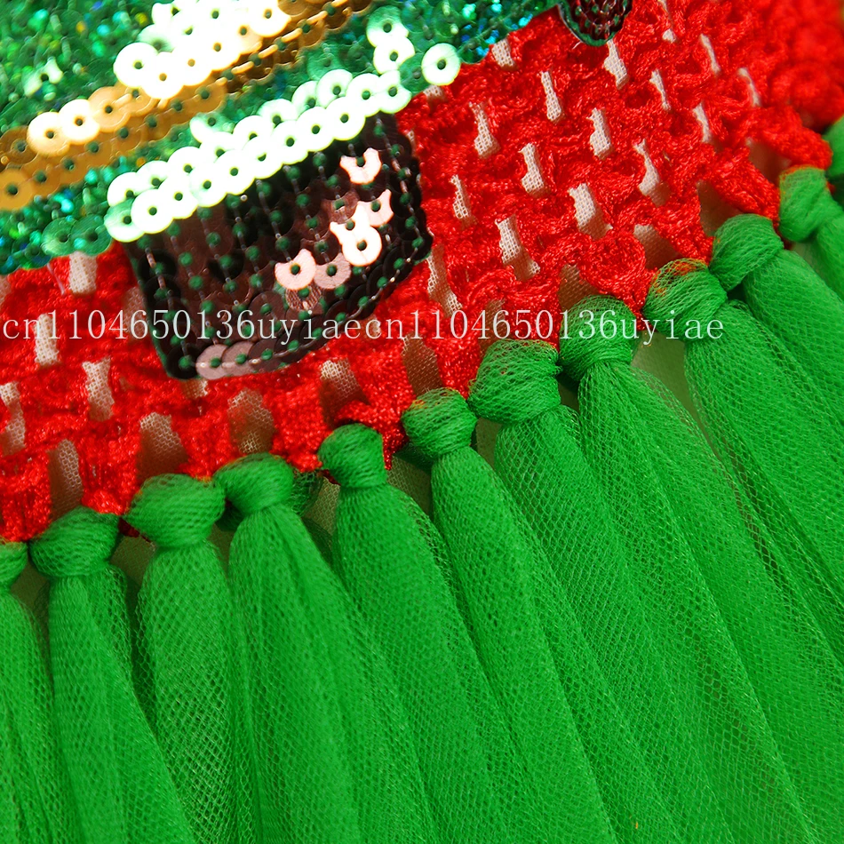 فستان توتو قزم عيد الميلاد اللامع للفتيات أزياء سانتا كلوز للأطفال أعياد الميلاد والهالوين ملابس الأطفال لعطلة عيد الميلاد #6