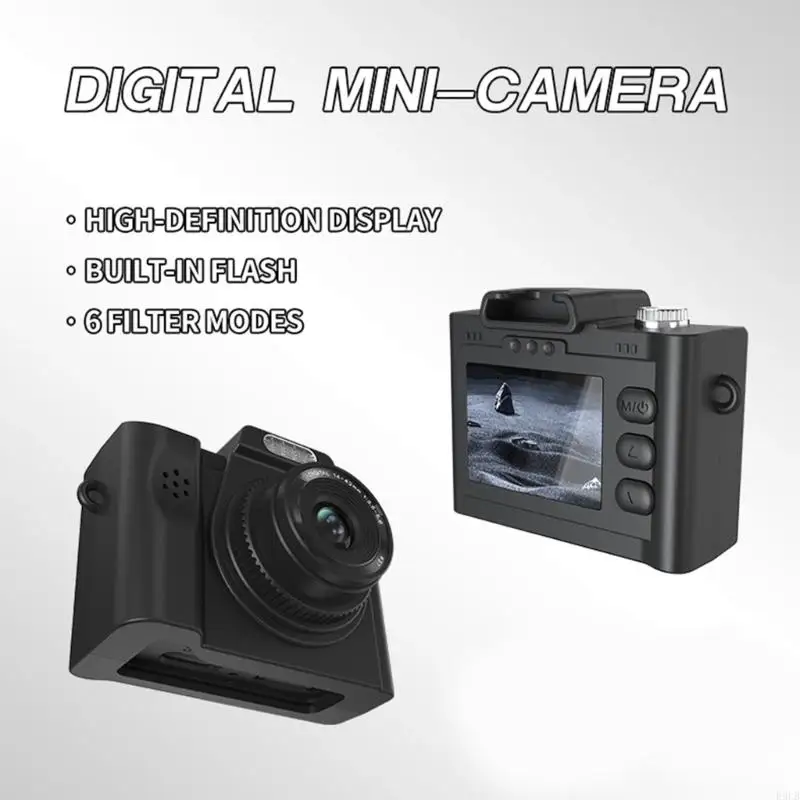 2025 مسجل فيديو جديد Retro Mini Camera 1080p مع عمليات تسجيل في لالتقاط Life Moment Support 1080p ، 720p تسجيل