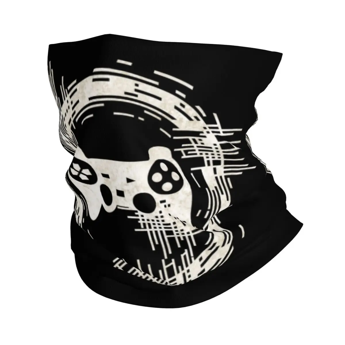 

Custom Vintage Gamer Controller Logo Bandana Neck Gaiter Windproof Face Scarf Cover Women Men Geek Video Game Joypad Joystick