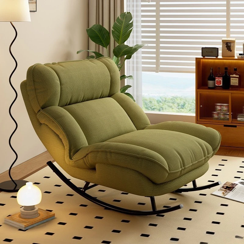 Simple rocking chair adults can sleep home balcony living room leisure lazy chair small sofa recliner