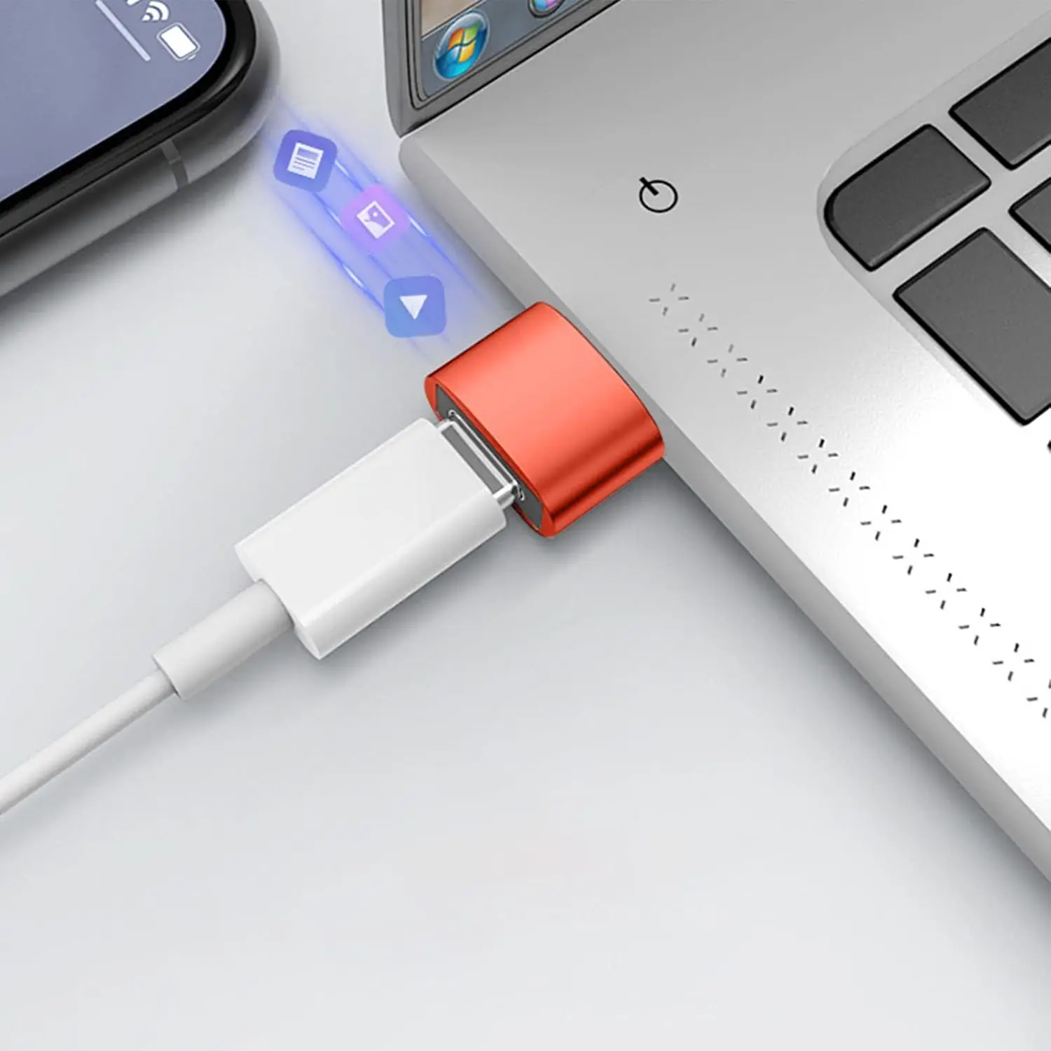 6A USB to Type‑C OTG Adapter, Type‑C Male to USB Female Converter for Laptop Xiaomi Samsung, Adaptador USB a Tipo‑C