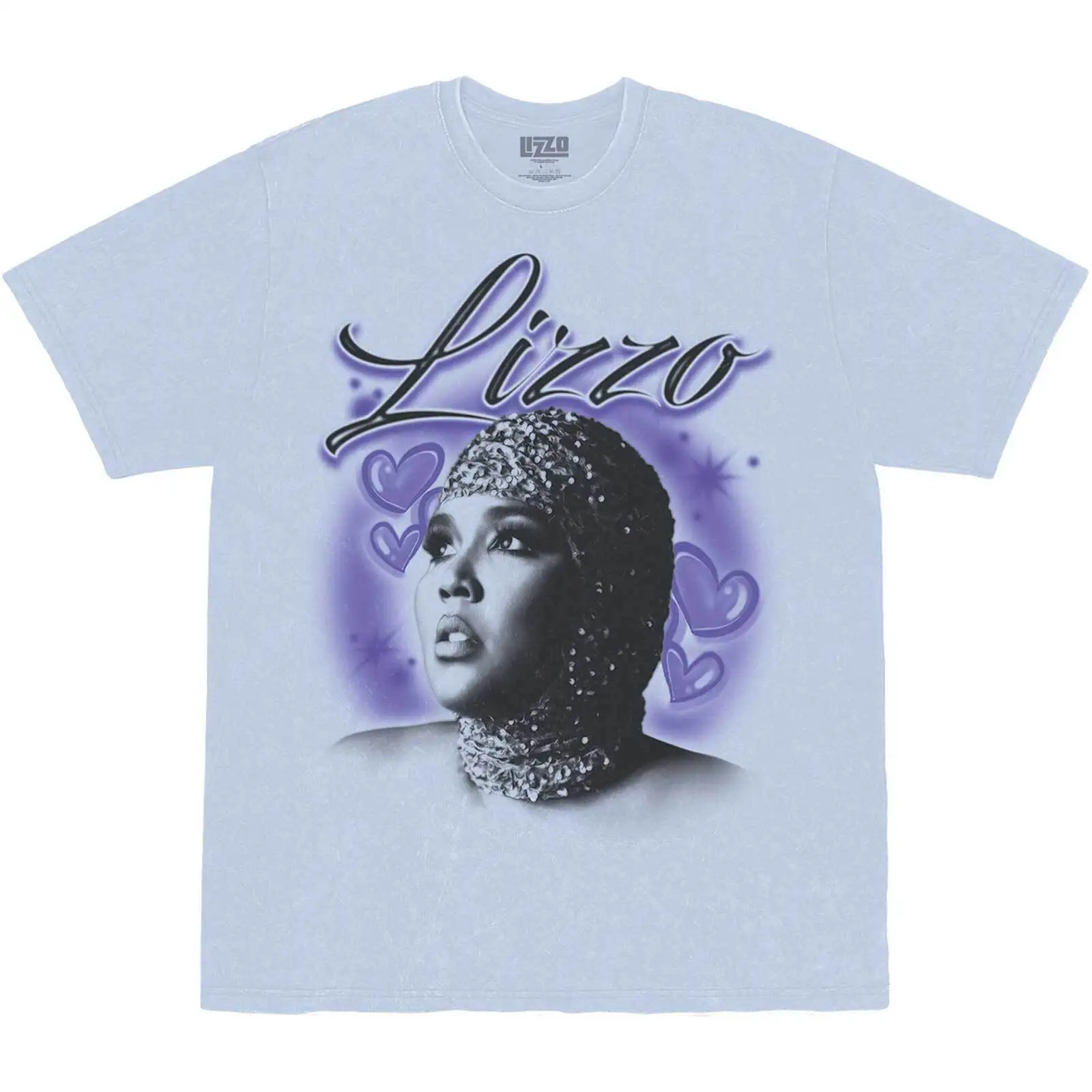 Lizzo Special Hearts Airbrush Official T Shirt Mens