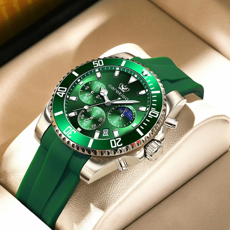 ساعة كوارتز رجالية فاخرة متعددة الوظائف مقاومة للماء ومضيئة، ساعات رجالية، اجتماع العمل