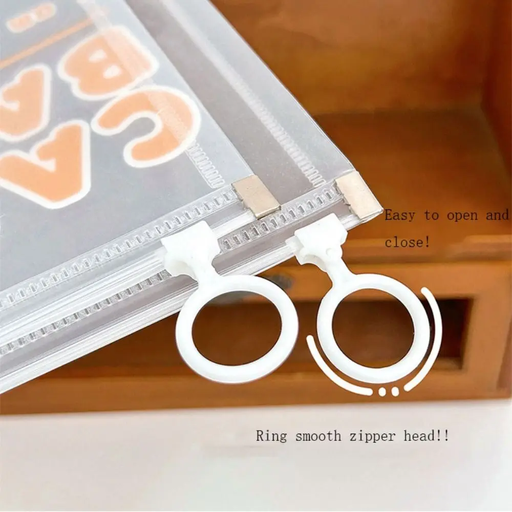 PP Capybara File Bag Large Opening Waterproof Paper Storage Bag Transparent and Visible Light and Portable Zip File Bag