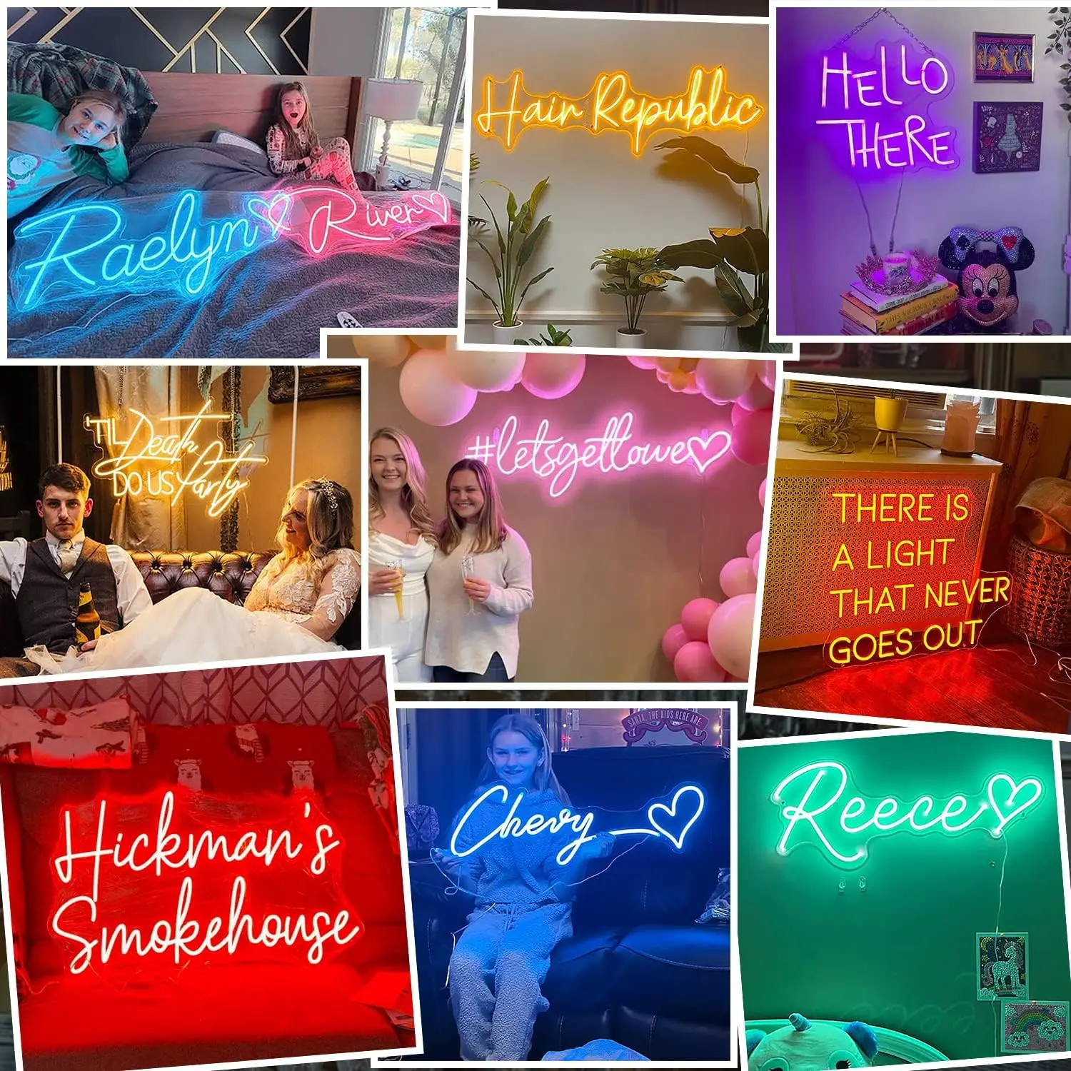 Custom Neon Signs, Neon Light Customizable  Wedding Birthday Party Gift Bedroom Bar Store Business Shop Name Logo Sign