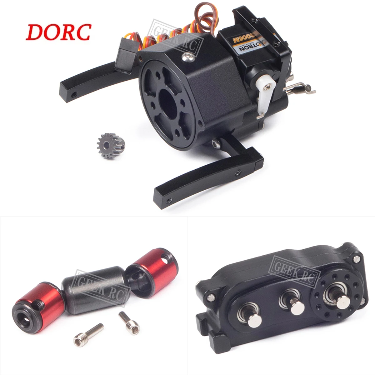 Front Motor 2 Speed Transmission Metal Planetary Gearbox Transfer Case for 1/10 RC Crawler Car Axial SCX10 & SCX10 II 90046