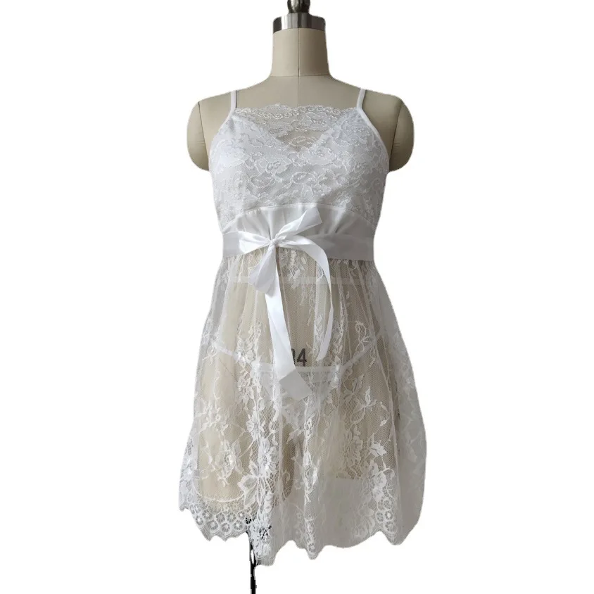 ﻿   Gaun Malam Seksi Gaun Boneka Bayi Renda Wanita Pakaian Tidur Ukuran Besar Pakaian Eksotis Gaun Seksi untuk Set Kostum Seks Malam