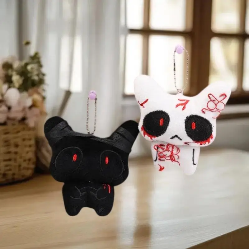 الموضة الإبداعية متعة لطيف Githic ضمادة أسود أبيض دبوس شبح دمية قلادة على ظهره الشنق هدايا مزخرفة #2