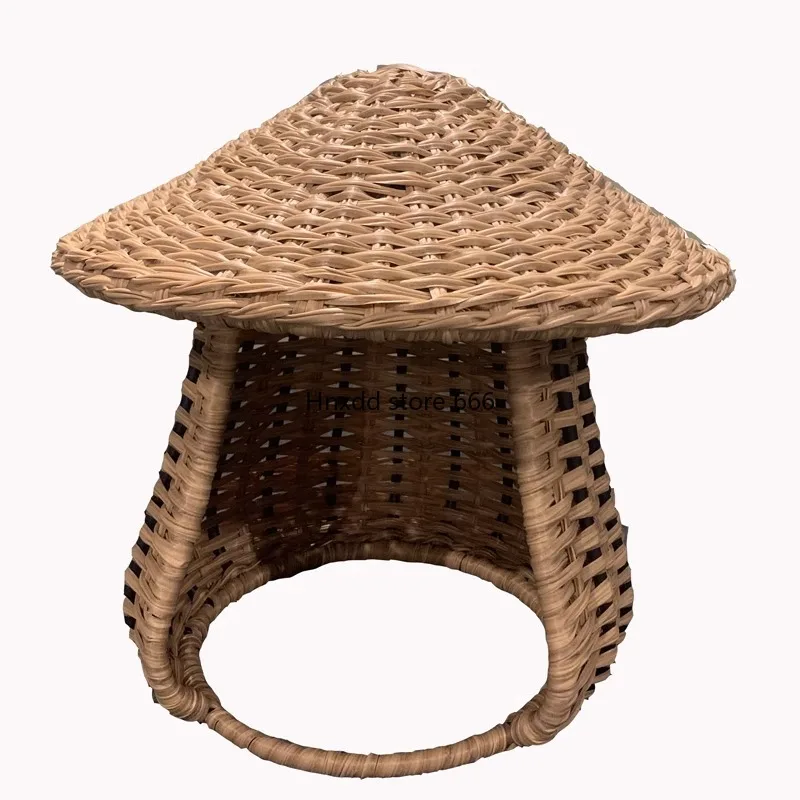 Outdoor kindergarten lawn landscaping leisure rattan chair lampshade mushroom head decoration