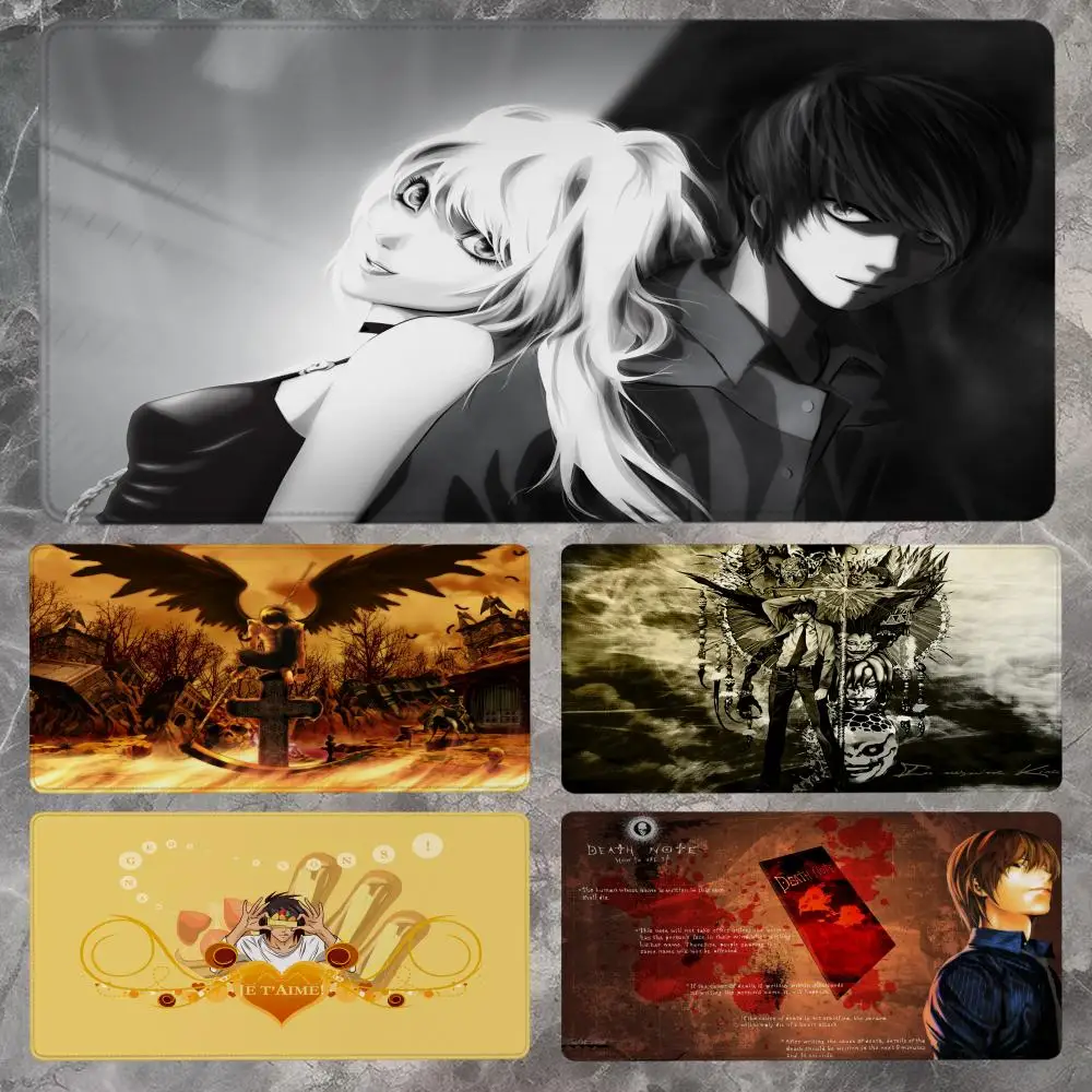 Anime Death Note Mauspad, 90 x 40 cm, rutschfestes Gaming-Mauspad, Gamer, E-Sport-Mauspad, Spiel, mechanische Tastatur, XXL-Schreibtischunterlage
