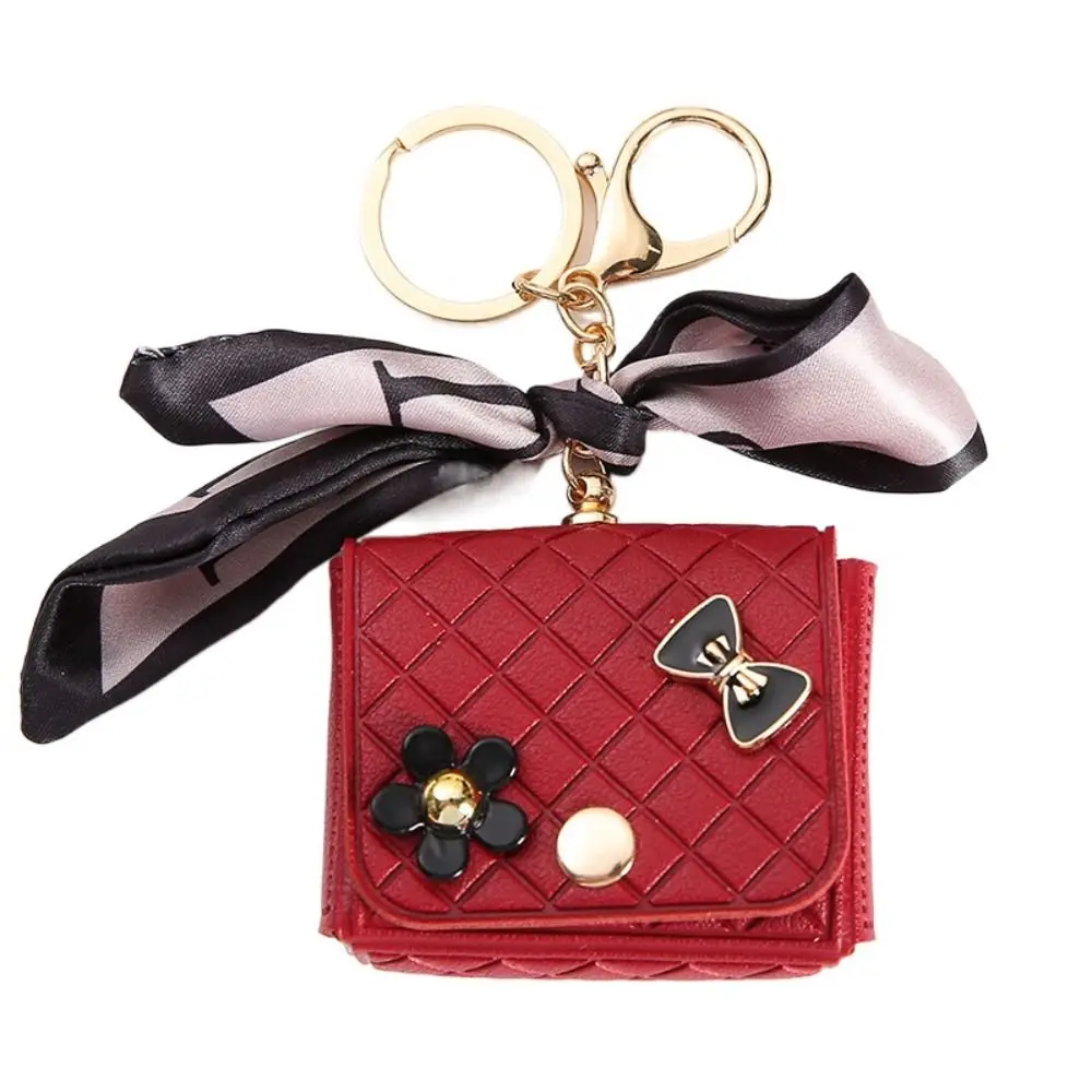 

New Leather Earphone Storage Bag Mini Solid Color Pendant Creative Earphone Case