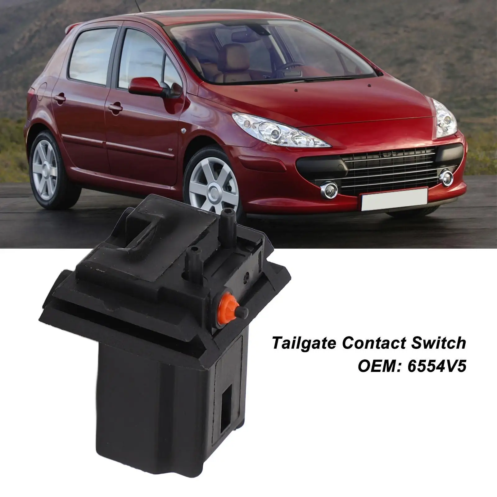 Tailgate Trunk Handle Switch 6554V5 Quick Release Sensitive Wearproof For Peugeot 307 308 408 Car Tailgate Release Switch