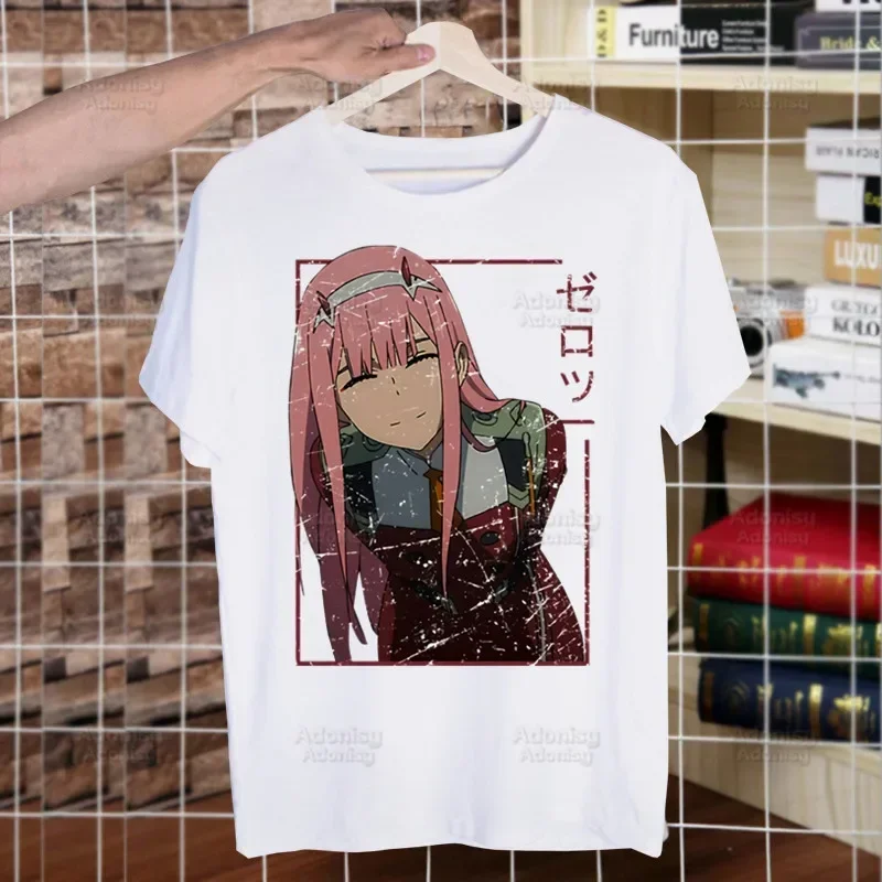 ZERO TWO Men\'s T-shirts Funny Hip Hop Summer Women Men Darling In The Franxx Anime Tshirts Streetwear Ulzzang Harajuku T-Shirt