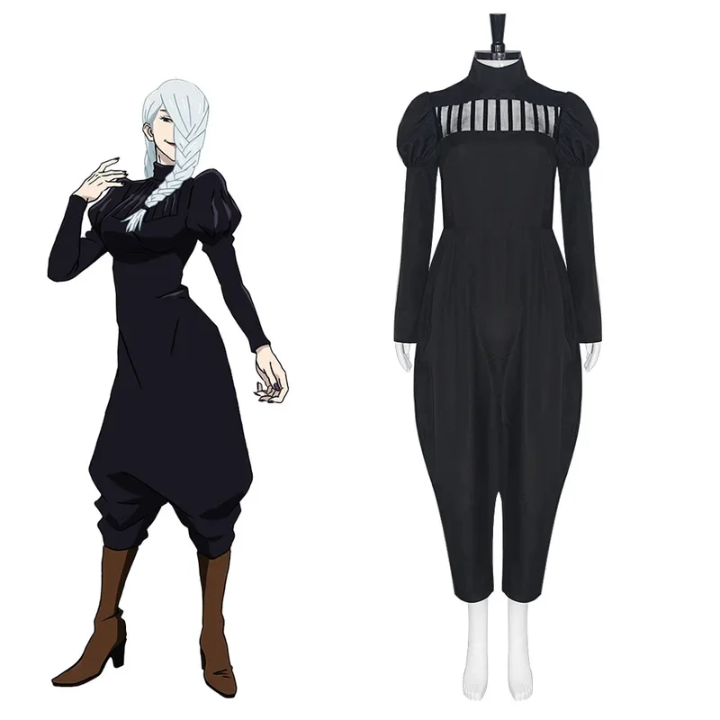 

FC6Anime Jujutsu Meimei Cosplay Costume Adult Women Black Jumpsuit Uniform Halloween Bodysuit Performance Outfit@FC8！