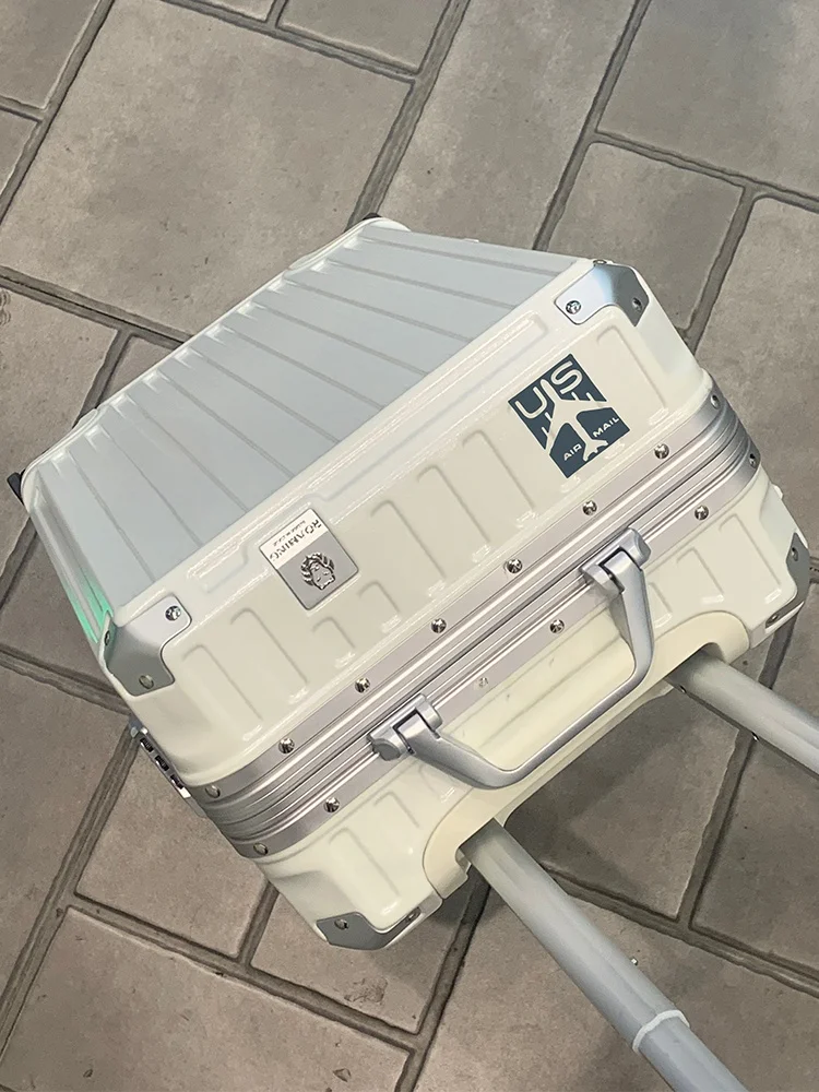 Rong 2025 New Aluminum Frame Lage Suitcase Travel Bag ex 20 24 26 28 Inch Carry on Suitcase Faion Hard ell