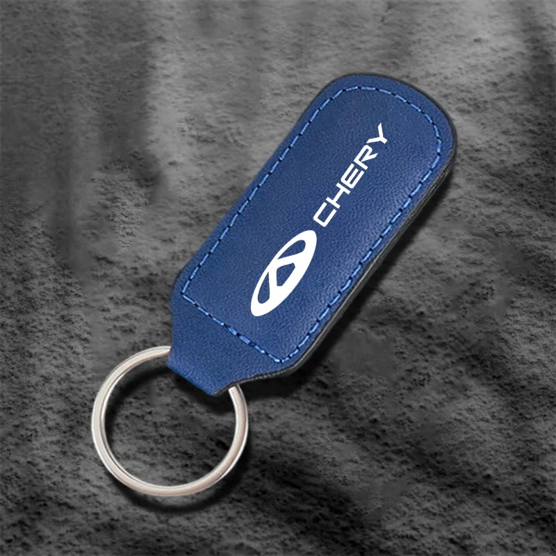 موضة الجلود شعار السيارة حامل سلسلة مفاتيح حلقة رئيسية اكسسوارات لشيري تيجو 5 2 3 7 برو 8 5X IQ QQ Fulwin الوجه Arrizo A1 A3 A5 #6