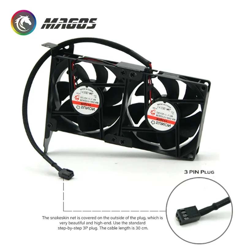 PC Case VGA COOLER GPU Cooling Fan 8025 PCI GPU Companion 2 Fans & 3 Fans Optional 3PIN Plug/MOLEX 4Pin Plug