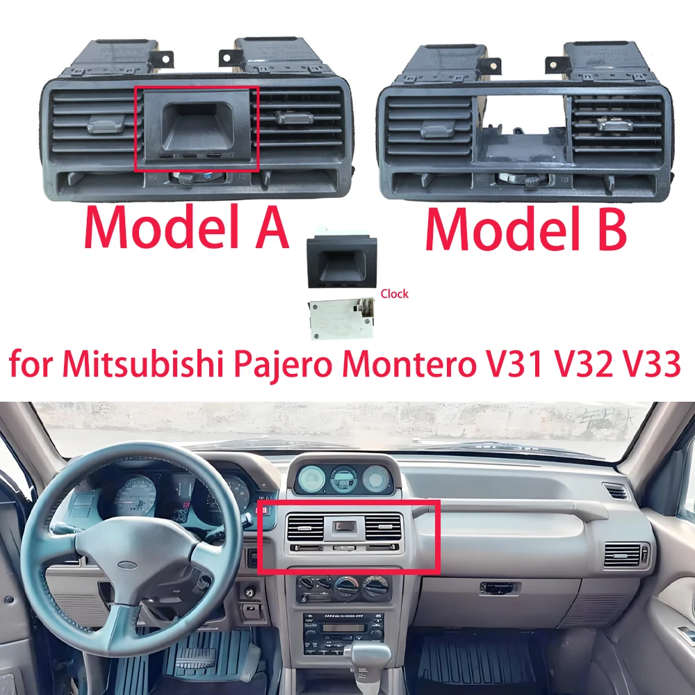 

MR308038 Car Dashboard Air Conditioning Vent Outlet Panel for Mitsubishi Pajero Montero V31 V32 V33 Modification Accessories