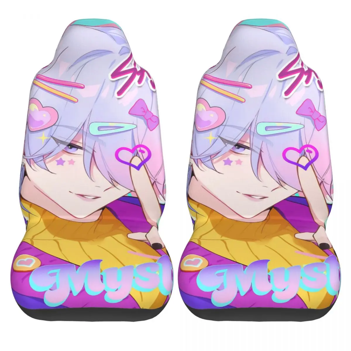 ساجا بنين غامض العالمي غطاء مقعد السيارة على الطرق الوعرة AUTOYOUTH KPop شيطان الصيادين مقعد السيارة حامي البوليستر الصيد