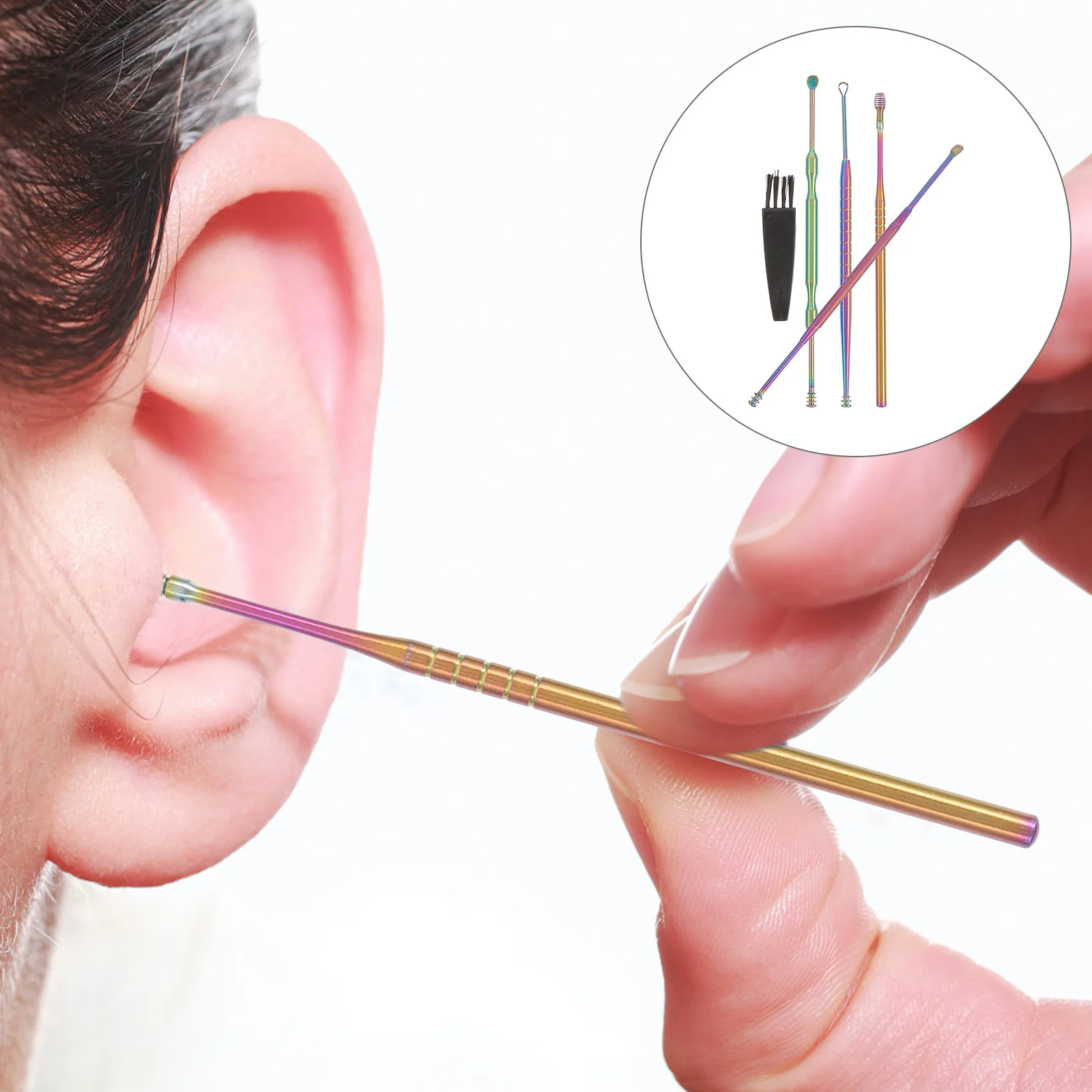 

1Set Ear Wax Remover Kit Complete Ear Cleaning Tools for Adults Safely Remove Wax Smooth Finish Portable Design Long-Lasting