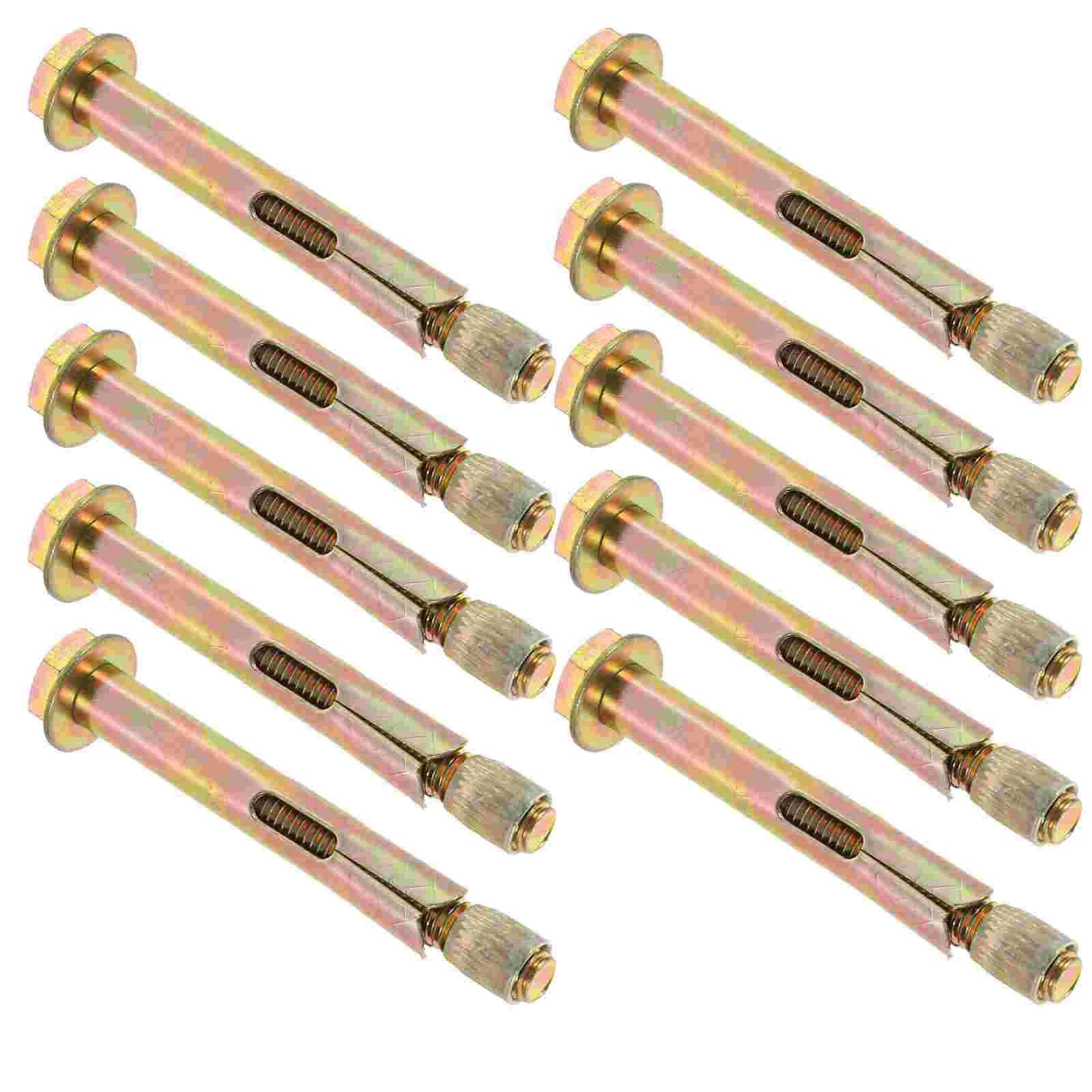 

10 Pcs Plasterboard Plugs M8 Expansion Bolt Concrete Knurled Anchors Carbon Steel