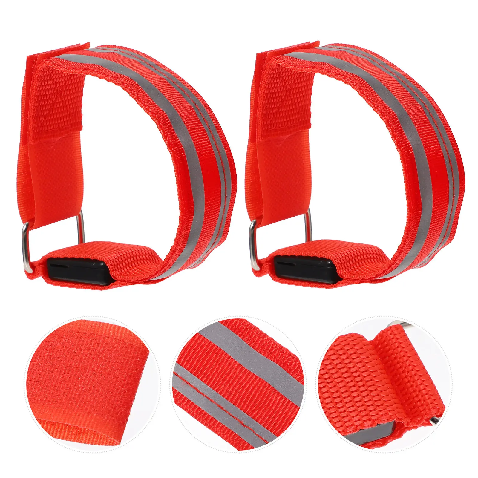 2Pcs Night Running LED Glow Bracelets Rechargeable Luminous Wristbands Flashing Sports Wristband Safety Warning Light