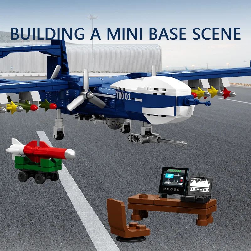 SEMBO BLOCK 434pcs MOC Military Fighter Assemblage Building Blocks Aircraft Model Bricks DIY Toys Kids for Boys Halloween Gifts