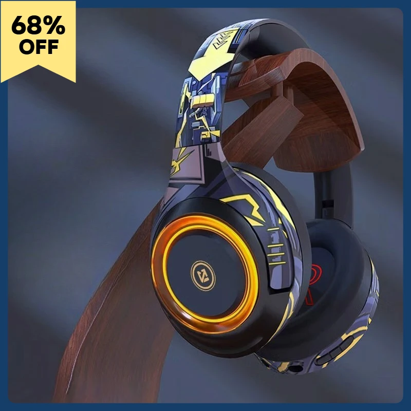 

Bilateral Stereo Sound Gamer Bluetooth Headphone Wireless Headset Over The Ear High Fidelity Bass Stereo Detachable Microphone
