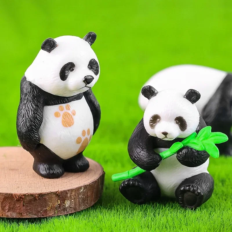 Car Ornament Cute Little Panda Dashboard Decoration Home Chinese Micro Landscape Gardening Crafts Figurines Home Accessories