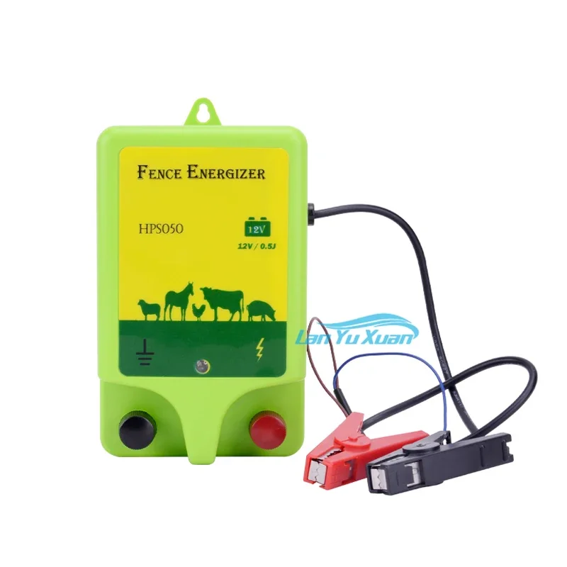 12v Waterproof Pasture Plastic Battery Security Dc 1 Joule Electric Fence Energizer for Animal  Cattle Livestock