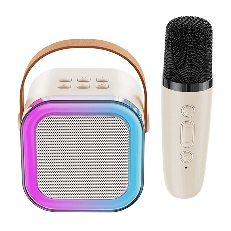 

Portable K12 Bluetooth Small Home KTV Microphone Speaker With 1 Microphones For Birthday Gifts Home Parties