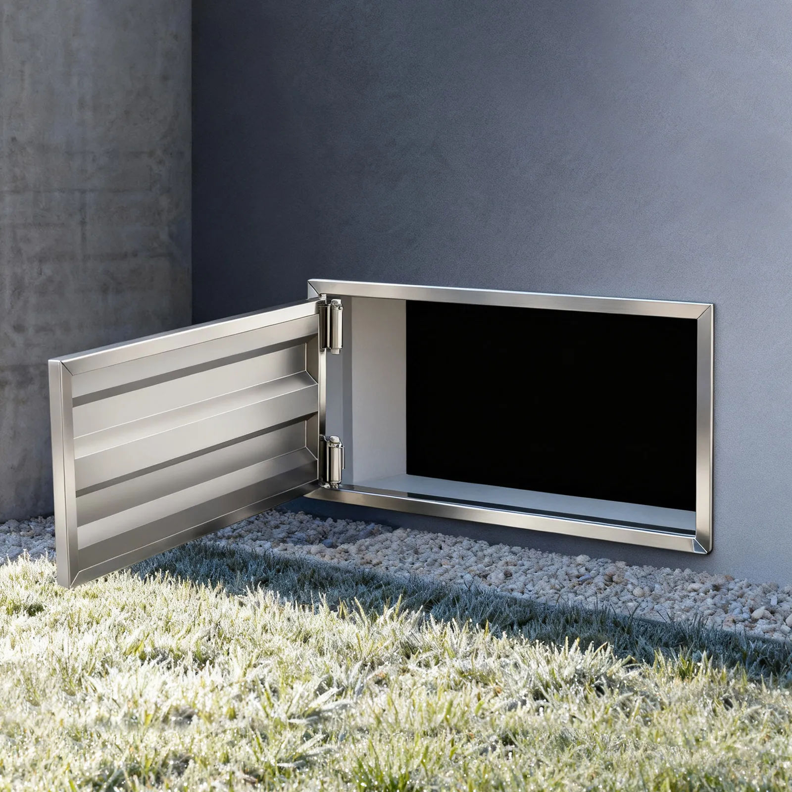 Stainless Steel Crawl Space Access Door, 32x16in Removable Structure Design for Easy Use for Attics, Basements, Vents, And Etc