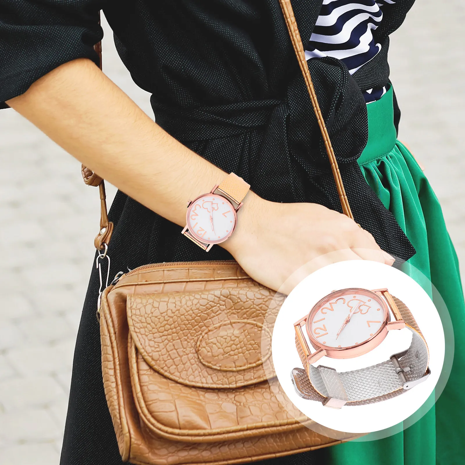 Luxury Watch Gift For Her - Zegarek damski w kolorze różowego złota,