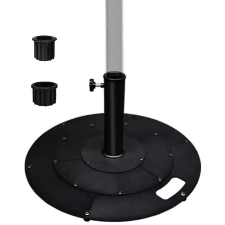

Koutemie 21 Inches Metal Umbrella Base with 2 Adapters for 1-¼" or 1-½" Umbrella Poles Heavy Duty Weighted Outdoor Umbrella Sta